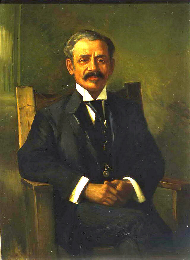 A painted portrait of William Peyton Hubbard.