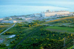 An aerial view of Darlington Nuclear Generating Station.
