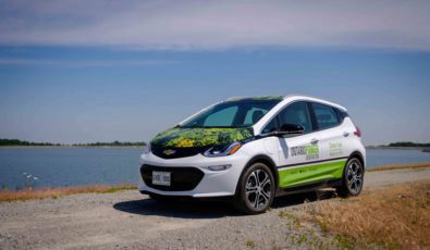 OPG currently has 29 electric vehicles in its fleet, including this Chevrolet Bolt.