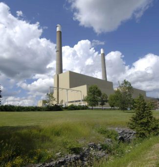 Lennox gas-fired generating station in summer.