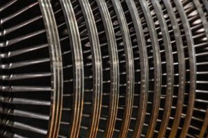 Close up of nuclear turbine blades.