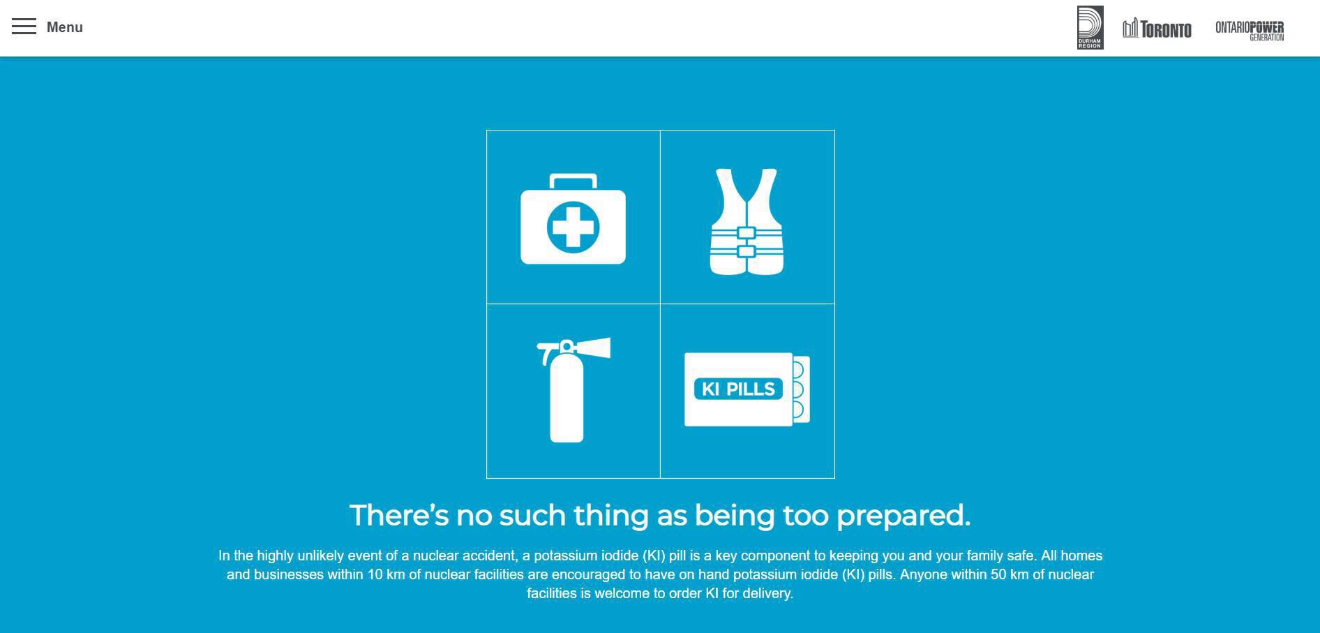 Prepared to be Safe web site image.