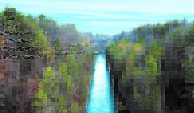 The Sir Adam Beck Power Canal was built in 1921 and is part of a network of waterways that currently feed the Sir Adam Beck hydroelectric complex.