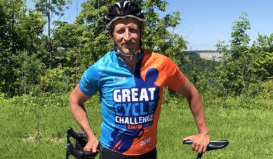 OPG employee Laci Farczadi took part in the Great Cycle Challenge in June. Eight employees raised more than $8,500 for SickKids' Foundation.