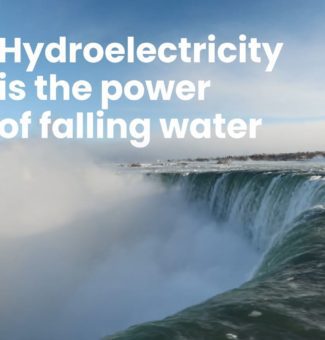 Hydroelectricity is the power of falling water