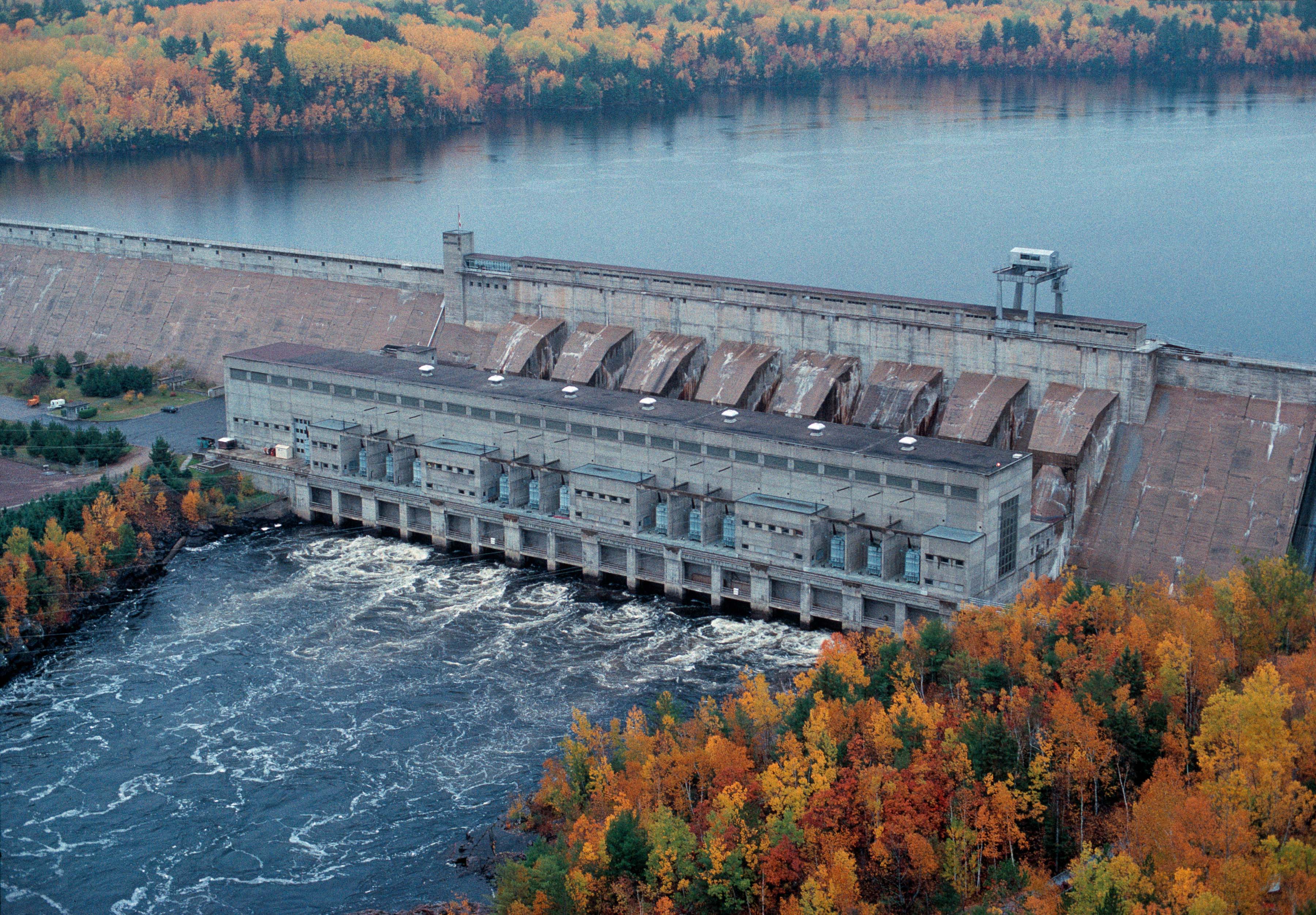 Des Joachims Generating Station in the fall.