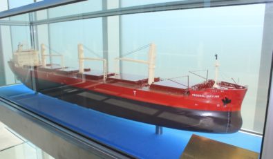 A replica of the Federal Mayumi, a Japanese ship built and commissioned in 2012, is on display at OPG’s Saunders Hydro Dam Visitor Centre in Cornwall.