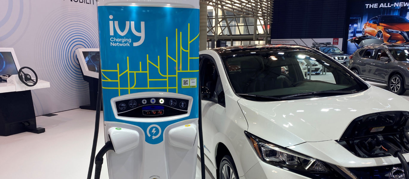 An Ivy Charging Network electric vehicle charger
