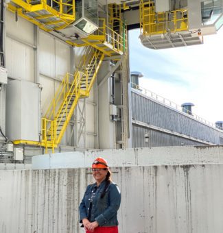 As part of her job duties, Amanda Jacobs supports maintenance outages at R.H. Saunders' generating units.