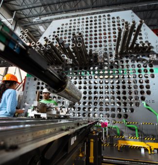 Workers train on Darlington's full-scale reactor mock-up.