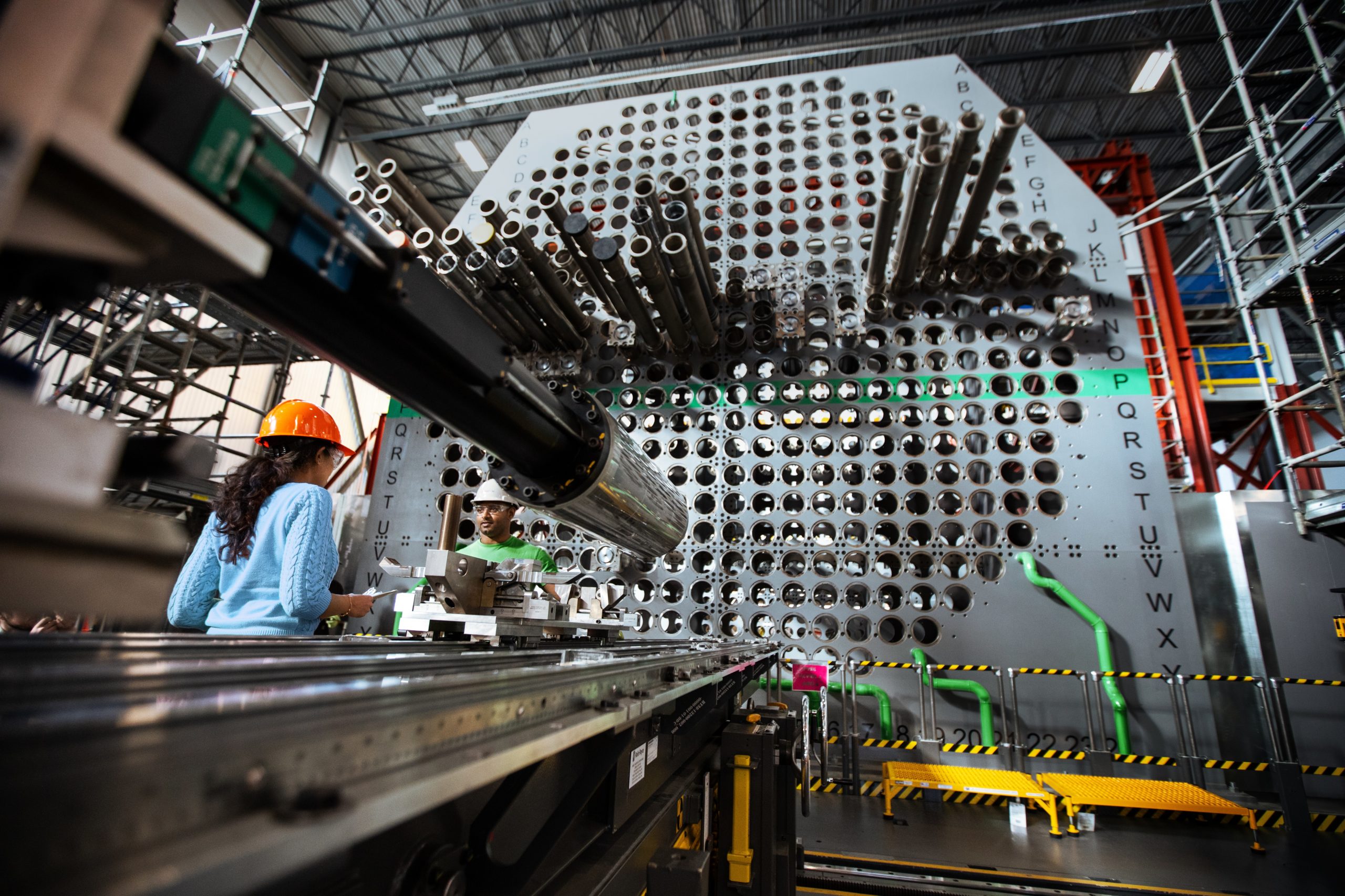 Workers train on Darlington's full-scale reactor mock-up.