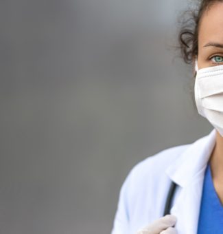 Doctor wearing protective mask.