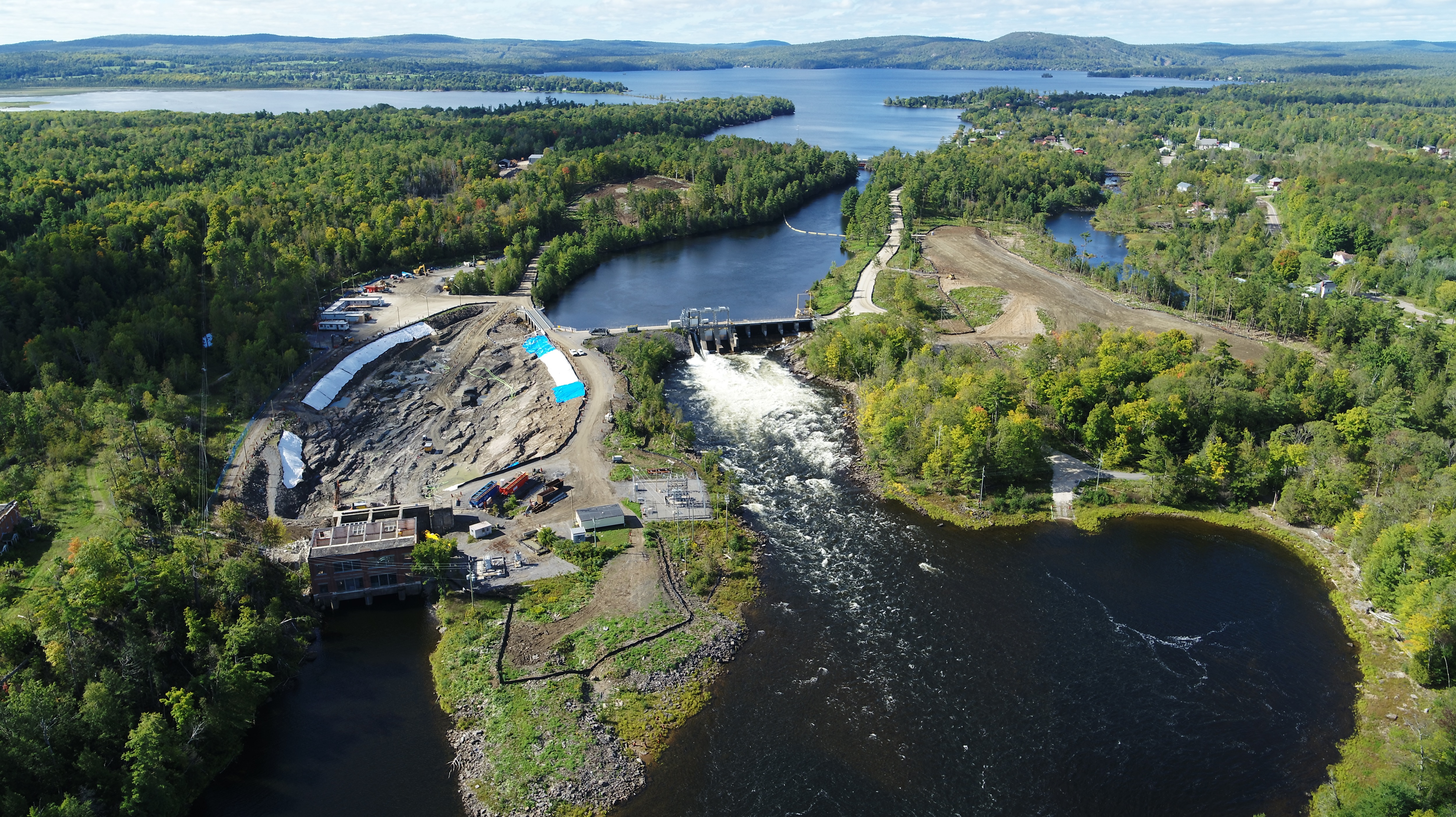 An aerial view of OPG's Calabogie Generating Station site.