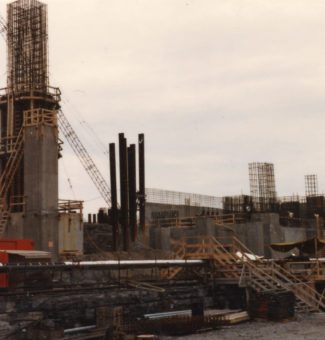 1982, Unit 2 powerhouse from the southwest