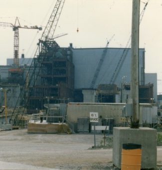 1987, A west view of Unit 2 with Unit 3 in the foreground