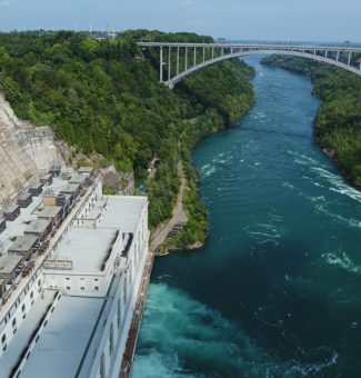 A view of the Sir Adam Beck Generating Station complex.