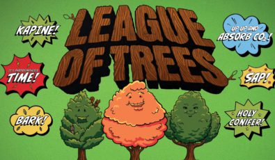 A banner image promoting the League of Trees campaign.
