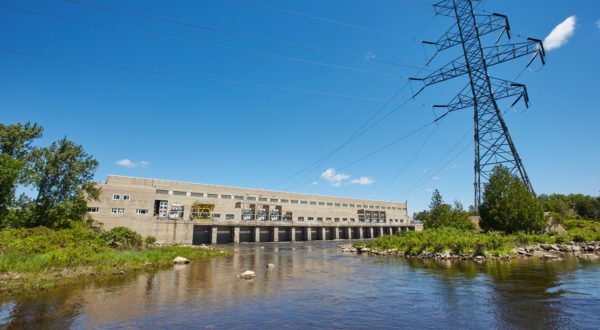 An exterior view of the Chenaux Generating Station