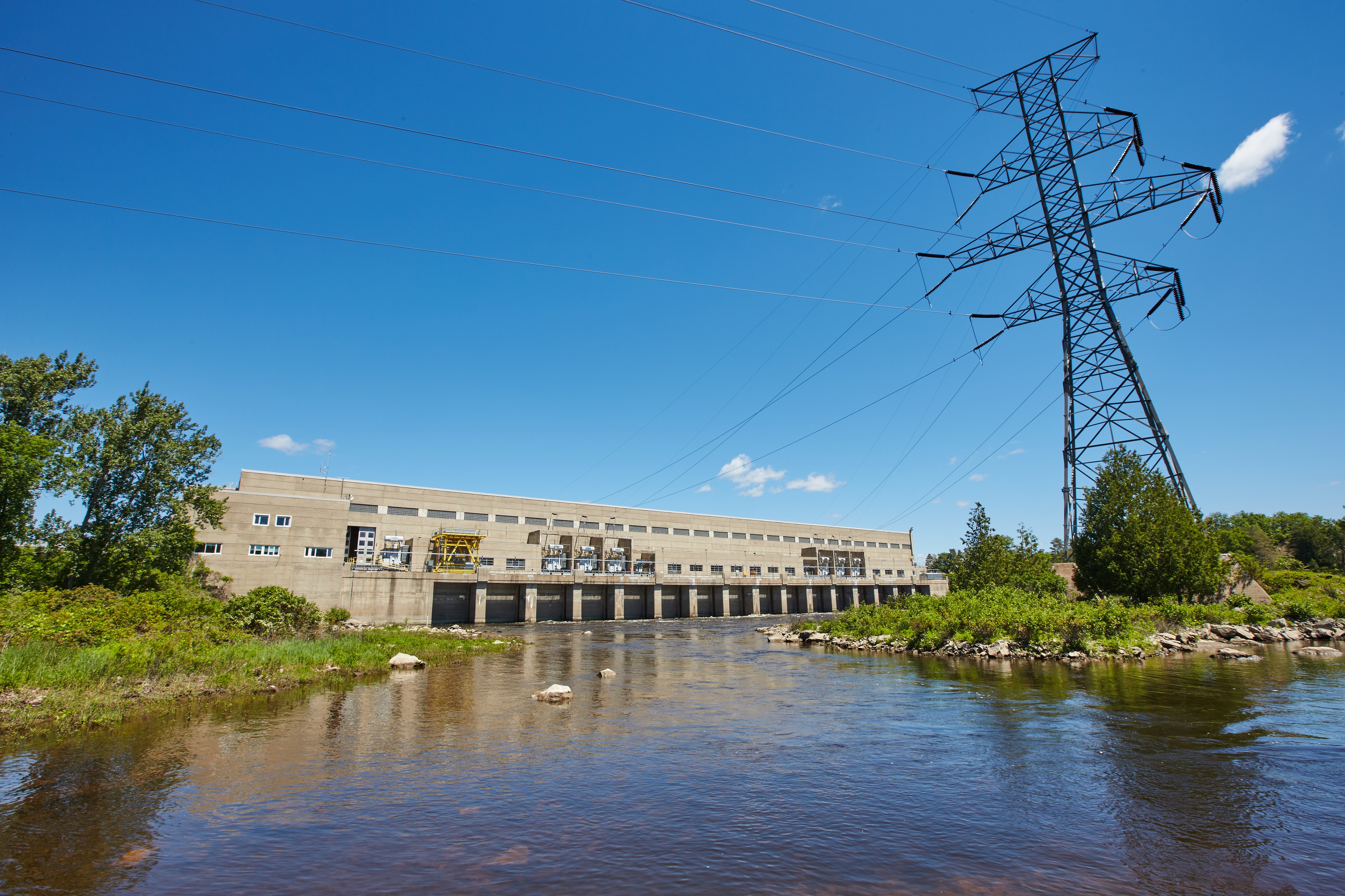 An exterior view of the Chenaux Generating Station