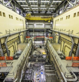 A view within the Darlington Nuclear Generating Station Unit 3 turbine hall.