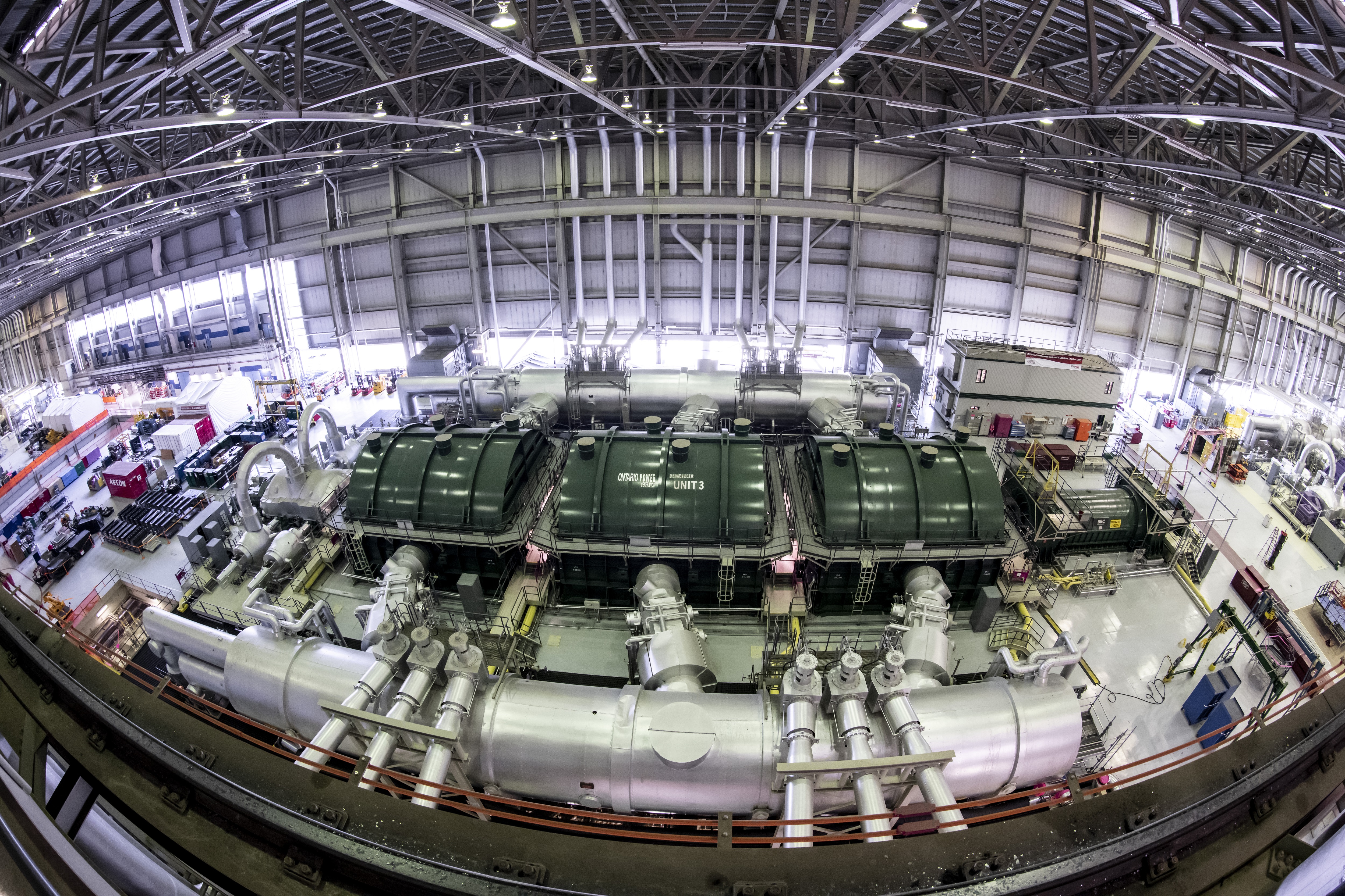 The Unit 3 turbine hall at Darlington Nuclear Generating Station.