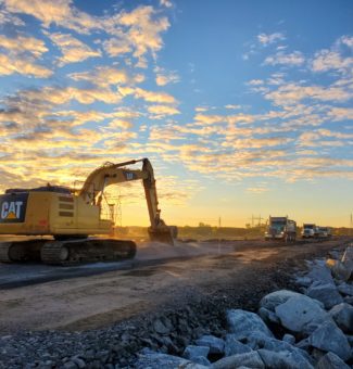 The Waba Dam Renewal Project involved raising and reinforcing the crest of the 1,219-metre-long earth dam that supports OPG's Arnprior Generating Station.