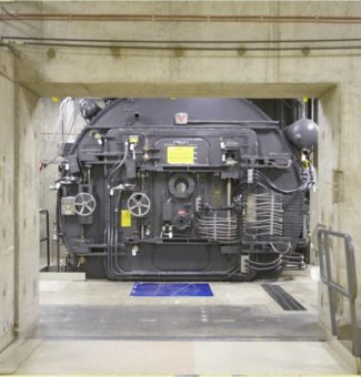 A reactor vault equipment airlock at Darlington Nuclear Generating Station.