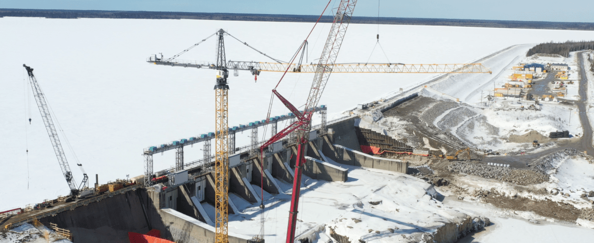 In northeast Ontario, north of Kapuskasing, construction is progressing on the Little Long Dam Safety project to improve dam safety on the Mattagami River.