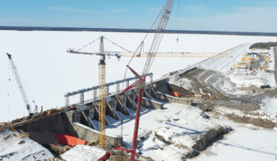 In northeast Ontario, north of Kapuskasing, construction is progressing on the Little Long Dam Safety project to improve dam safety on the Mattagami River.
