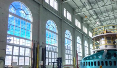 A view of the G1 turbine at OPG's Cameron Falls Generating Station.