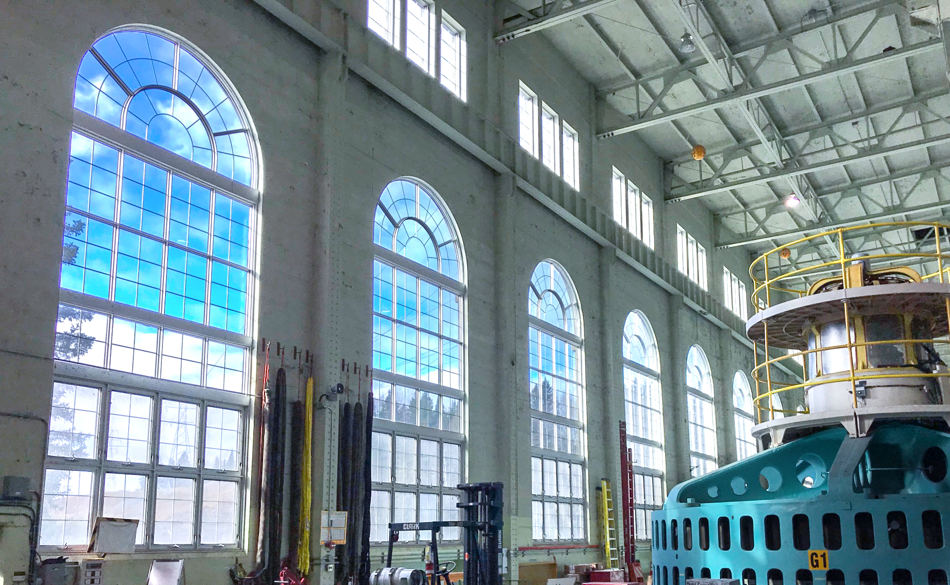 A view of the G1 turbine at OPG's Cameron Falls Generating Station.