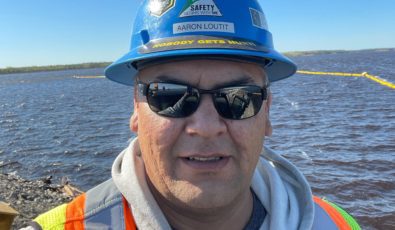 Photo of Aaron Louttit, heavy equipment operator