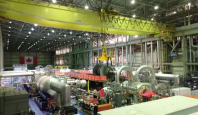Unit 3's massive turbine generator was disassembled and reassembled as part of its reconditioning.