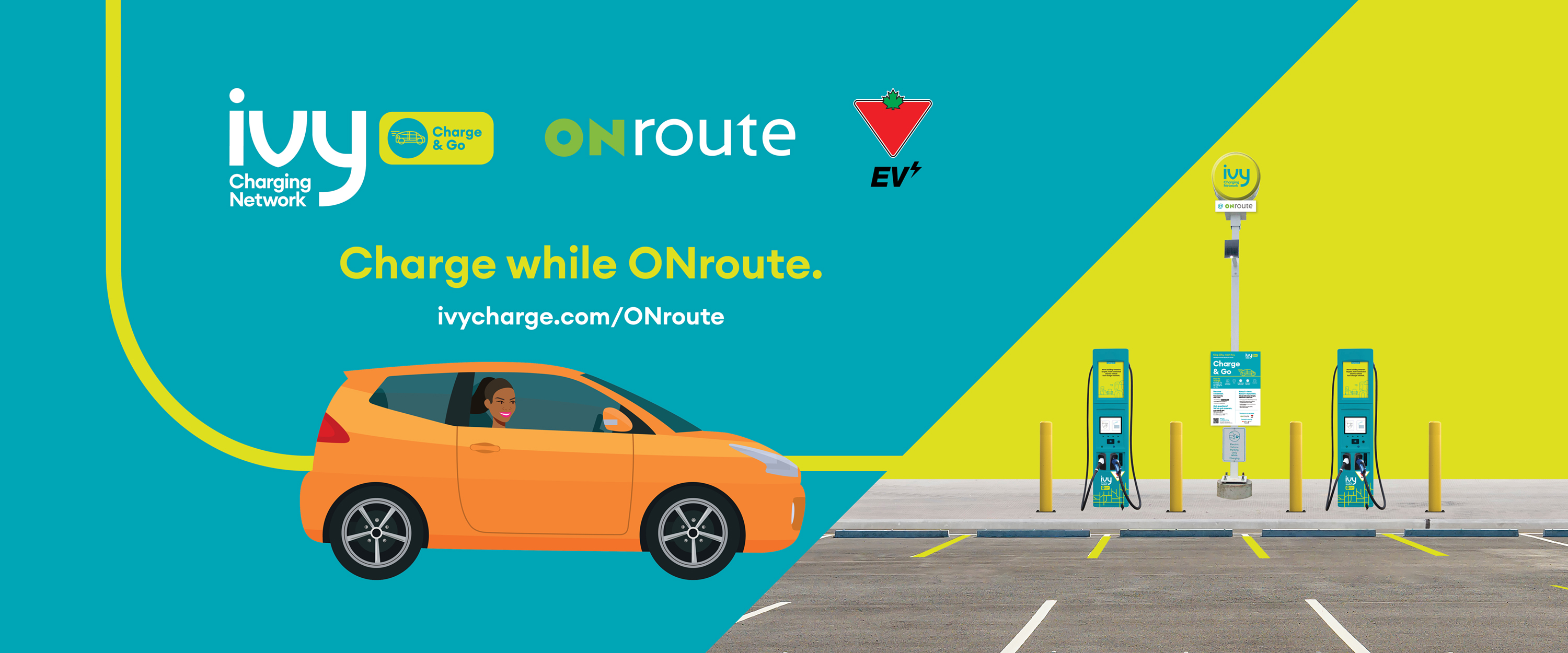 Ivy, ONroute and Canadian Tire put a big charge into road trips