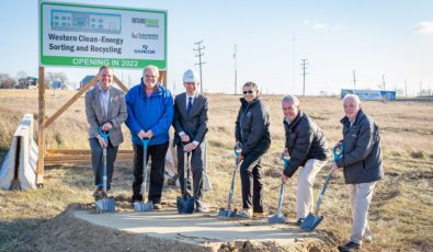 Breaking ground at the Western Clean-Energy Sorting and Recycling building