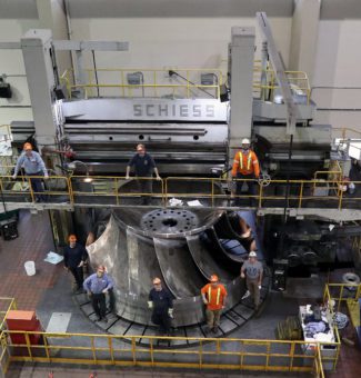 The Otto Holden overhaul project is leveraging expertise across OPG, including the Niagara Falls work centre. Its complex machining equipment helped complete repairs on the Unit 7 runner.