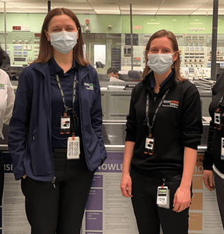 From left to right: Sara Rasouli, Control Room Shift Supervisor, Kasia Carisse, Control Room Shift Supervisor, Krista Huszarik, Shift Manager, and Julie Thrasher, Shift Manager.