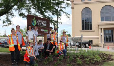 Students and faculty from Westlane Secondary School helped rejuvenate the gardens at OPG's Sir Adam Beck hydro complex in Niagara Falls.