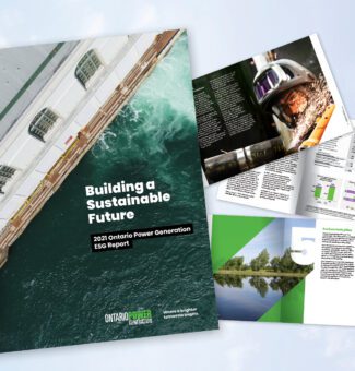 The cover of OPG's 2021 ESG Report