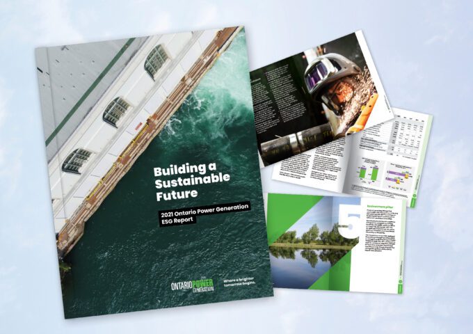 The cover of OPG's 2021 ESG Report