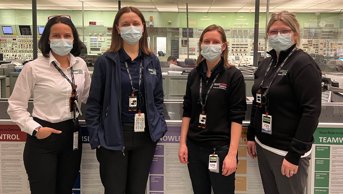 Sara Rasouli and Kasia Carisse (Control Room Shift Supervisors), and Krista Huszarik and Julie Thrasher (Shift  Managers)