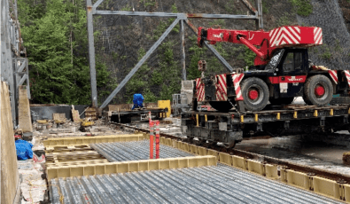 The roof of the powerhouse at OPG's Abitibi Canyon Generating Station is currently being replaced.