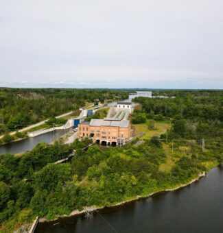 A view of OPG's Healey Falls Generating Station, located on the Trent-Severn Waterway near Campbellford.