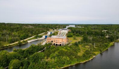 A view of OPG's Healey Falls Generating Station, located on the Trent-Severn Waterway near Campbellford.