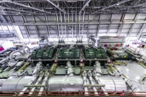 A view of the Darlington Nuclear Unit 3 turbine