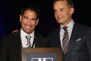 OPG's Enzo Napoli, a Hydroelectric Operating Supervisor, received the 2022 Lifesaving Award from Electricity Canada for his actions to save a woman who fell into the waters near the International Niagara Control Works dam on the Niagara River.