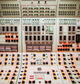 A control panel from the Pickering Nuclear Generating Station