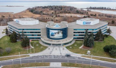 An aerial view of OPG's new future headquarters in Durham region.