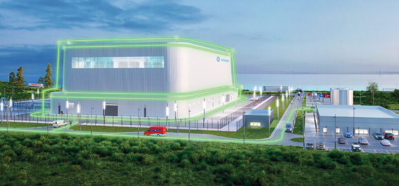 A conceptual rendering of a BWRX-300 Small Modular Reactor.