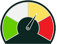 A dial indicating 'yellow' for mediocre performance.